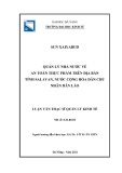 Luận văn Thạc sĩ Quản lý kinh tế: Quản lý nhà nước về an toàn thực phẩm tại Tỉnh Salavan, nước Cộng hòa Dân chủ nhân dân Lào