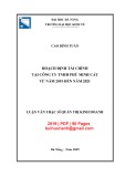 Luận văn Thạc sĩ Quản trị tài chính: Hoạch định tài chính tại Công ty TNHH Phú Minh Cát từ năm 2019 đến năm 2021