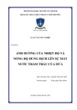 Khóa luận tốt nghiệp: Ảnh hưởng của nhiệt độ và nồng độ dung dịch lên sự mất nước thẩm thấu của dừa