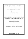 Tóm tắt Luận văn Thạc sĩ Quản lý công: Tạo động lực làm việc cho công chức cấp xã trên địa bàn huyện Tân Trụ, tỉnh Long An