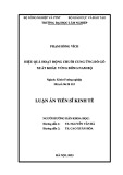 Luận án Tiến sĩ Kinh tế: Hiệu quả hoạt động chuỗi cung ứng đồ gỗ xuất khẩu vùng Đông Nam Bộ