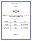 Đề tài: Chuỗi cung ứng, tổ chức chuỗi cung ứng trong ngành Công nghiệp dầu khí