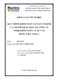 Khóa luận tốt nghiệp Kế toán - Kiểm toán: Quy trình kiểm toán tài sản cố định và chi phí khấu hao tại Công ty TNHH Kiểm toán và Tư vấn Rồng Việt (VDAC)