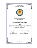 Luận văn tốt nghiệp ngành Tài chính doanh nghiệp: Quản trị vốn lưu động tại CTCP Sông Đà 2
