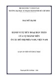 Luận án Tiến sĩ Tâm lý học: Hành vi tự hủy hoại bản thân của vị thành niên ở các đô thị phía Nam, Việt Nam