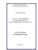 Luận án Tiến sĩ Kinh tế học: Các yếu tố ảnh hưởng đến xác suất sống sót của doanh nghiệp nhỏ và vừa Việt Nam