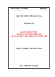 Luận văn Thạc sĩ Quản lý công: Quản lý nhà nước về xây dựng nông thôn mới ở huyện Phú Vang, tỉnh Thừa Thiên Huế