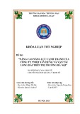 Khóa luận tốt nghiệp Kinh tế: Nâng cao năng lực cạnh tranh của Công ty TNHH xây dựng và vận tải Long Hải trên thị trường Hà Nội