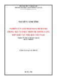 Tóm tắt Luận án Tiến sĩ Tổ chức và Quản lý vận tải: Nghiên cứu giải pháp hạn chế rủi ro trong đầu tư phát triển hệ thống cảng biển khu vực phía Bắc Việt Nam