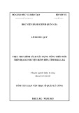 Tóm tắt Luận văn Thạc sĩ Quản lý công: Thực thi chính sách xây dựng nông thôn mới trên địa bàn huyện Buôn Đôn, tỉnh Đắk Lắk