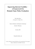 Master's thesis of eBusiness: Improving internet usability: a framework for domain name policy evaluation