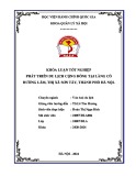 Khoá luận tốt nghiệp: Phát triển du lịch cộng đồng tại Làng cổ Đường Lâm, thị xã Sơn Tây, Thành Phố Hà Nội