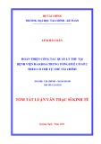 Tóm tắt Luận văn Thạc sĩ Kinh tế: Hoàn thiện công tác quản lý thu tại Bệnh viện đa khoa Trung Ương Huế - Cơ sở 2 theo cơ chế tự chủ tài chính