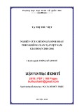 Luận văn Thạc sĩ Quản trị kinh doanh: Nghiên cứu chỉ số giá sinh hoạt theo không gian tại Việt Nam giai đoạn 2010-2016