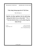 Tóm tắt Luận án Tiến sĩ: Nghiên cứu thực nghiệm cấu trúc phổ năng lượng kích thích của các hạt nhân 172Yb và 153Sm trên kênh nơtron của lò phản ứng hạt nhân Đà lạt