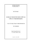 Luận văn Thạc sĩ Quản trị kinh doanh: Đánh giá thành tích nhân viên tại Công ty TNHH Minh Quốc