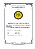 Khóa luận Tốt nghiệp: Phân tích cấu trúc tài chính của Công ty TNHH Xây dựng Văn Bình