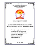 Khoá luận tốt nghiệp: Quản lý nhà nước về công tác thanh niên trên địa bàn huyện Thới Lai, thành phố Cần Thơ