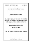 Tóm tắt Luận văn Thạc sĩ Quản lý công: Tạo động lực làm việc cho công chức cơ quan chuyên môn thuộc UBND Quận 3, Thành phố Hồ Chí Minh