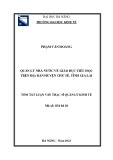 Tóm tắt Luận văn Thạc sĩ Quản lý kinh tế: Quản lý Nhà nước về giáo dục tiểu học trên địa bàn huyện Chư Sê, tỉnh Gia Lai