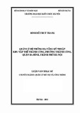 Luận văn Thạc sĩ Quản lý đô thị và công trình: Quản lý hệ thống hạ tầng kỹ thuật khu tập thể Thành Công, phường Thành Công, quận Ba Đình, thành phố Hà Nội
