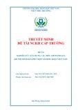 Đề tài nghiên cứu khoa học cấp trường: Nghiên cứu xây dựng các tiêu chí đánh giá đô thị sinh thái phù hợp với điều kiện Việt Nam