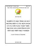 Luận văn Thạc sĩ Bác sĩ Nội trú: Nghiên cứu độc tính cấp, độc tính bán trường diễn và tác dụng dược lý của “TLHV” điều trị tăng sản lành tính tuyến tiền liệt