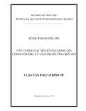 Luận văn Thạc sĩ Kinh tế: Ước lượng các yếu tố tác động lên dòng vốn đầu tư vào thị trường mới nổi
