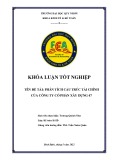 Khóa luận Tốt nghiệp: Phân tích cấu trúc tài chính của Công ty Cổ phần Xây dựng 47