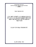 Luận văn Thạc sĩ Kinh tế: Cấu trúc sở hữu và chính sách cổ tức của các doanh nghiệp niêm yết trên thị trường chứng khoán Việt Nam