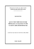 Luận văn Thạc sĩ Quản lý đô thị và công trình: Quản lý phát triển nhà ở xã hội trên địa bàn các quận Bắc Từ Liêm và Nam Từ Liêm, thành phố Hà Nội