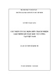 Luận án Tiến sĩ Kinh tế: Các nhân tố tác động đến trách nhiệm giải trình kế toán khu vực công tại Việt Nam