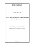 Luận văn Thạc sĩ Quản lý kinh tế: Quản lý nhân lực tại Công ty Cổ phần phát triển nguồn mở Việt Nam