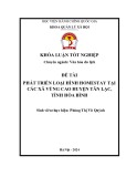 Khóa luận tốt nghiệp: Phát triển loại hình homestay tại các xã vùng cao huyện Tân Lạc, tỉnh Hòa Bình