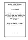 Luận án Tiến sĩ Kinh tế: Nghiên cứu giải pháp hạn chế rủi ro trong đầu tư hệ thống cảng biển khu vực phía Bắc Việt Nam