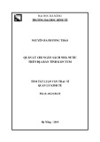 Tóm tắt luận văn Thạc sĩ Quản trị kinh doanh: Quản lý chi ngân sách nhà nước trên địa bàn tỉnh Kon Tum