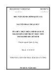 Tóm tắt Luận văn Thạc sĩ Quản lý công: Tổ chức thực hiện chính sách về thanh niên ở đô thị từ thực tiễn Thành phố Hồ Chí Minh