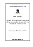 Luận văn Thạc sĩ Tài chính ngân hàng: Các yếu tố ảnh hưởng đến hoạt động tín dụng của khách hàng cá nhân tại Vietinbank - CN tây Sài Gòn