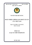 Tóm tắt Luận án Tiến sĩ Kinh tế: Hoàn thiện chính sách thuế tài sản của Việt Nam