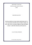 Luận văn Thạc sĩ Kinh tế: Đánh giá hiệu quả hoạt động kinh doanh của các ngân hàng thương mại cổ phần thuộc sở hữu nhà nước giai đoạn 2008-2013 theo mô hình CAMEL và phương pháp bao dữ liệu DEA