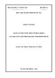 Luận văn Thạc sĩ Quản lý công: Quản lý nhà nước đối với hoạt động của đạo Tin lành trên địa bàn tỉnh Bình Phước