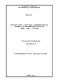 Tóm tắt Luận án Tiến sĩ Khoa học giáo dục: Quản lý chất lượng đào tạo đại học từ xa ở Việt Nam theo tiếp cận bảo đảm chất lượng của AAOU
