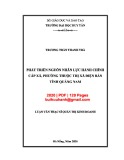 Luận văn Thạc sĩ Quản trị kinh doanh: Phát triển nguồn nhân lực hành chính cấp xã, phường thuộc thị xã Điện Bàn tỉnh Quảng Nam