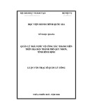 Luận văn Thạc sĩ Quản lý công: Quản lý nhà nước về công tác thanh niên trên địa bàn thành phố Quy Nhơn, tỉnh Bình Định