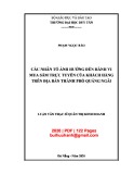Luận văn Thạc sĩ Quản trị kinh doanh:  Các nhân tố ảnh hưởng đến hành vi mua sắm trực tuyến của khách hàng trên địa bàn Thành phố Quảng Ngãi