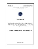 Luận án Tiến sĩ Hệ thống thông tin: Nghiên cứu phương pháp giảm chiều biến dựa trên hàm nhân và ứng dụng trong bài toán dự báo kim ngạch xuất khẩu