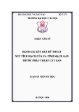 Luận án Tiến sĩ Y học: Đánh giá kết quả kỹ thuật nút tĩnh mạch cửa và tĩnh mạch gan trước phẫu thuật cắt gan