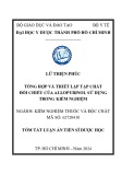 Tóm tắt Luận án Tiến sĩ Dược học: Tổng hợp và thiết lập tạp chất đối chiếu của allopurinol sử dụng trong kiểm nghiệm