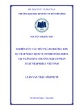 Luận văn Thạc sĩ Kinh tế: Nghiên cứu các yếu tố ảnh hưởng đến sự chấp nhận dịch vụ Internet Banking tại Ngân hàng thương mại cổ phần Xuất Nhập Khẩu Việt Nam