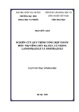 Luận văn Thạc sĩ Khoa học: Nghiên cứu quy trình tổng hợp thuốc điều trị viêm loét dạ dày, tá tràng Lansoprazole và Omeprazole